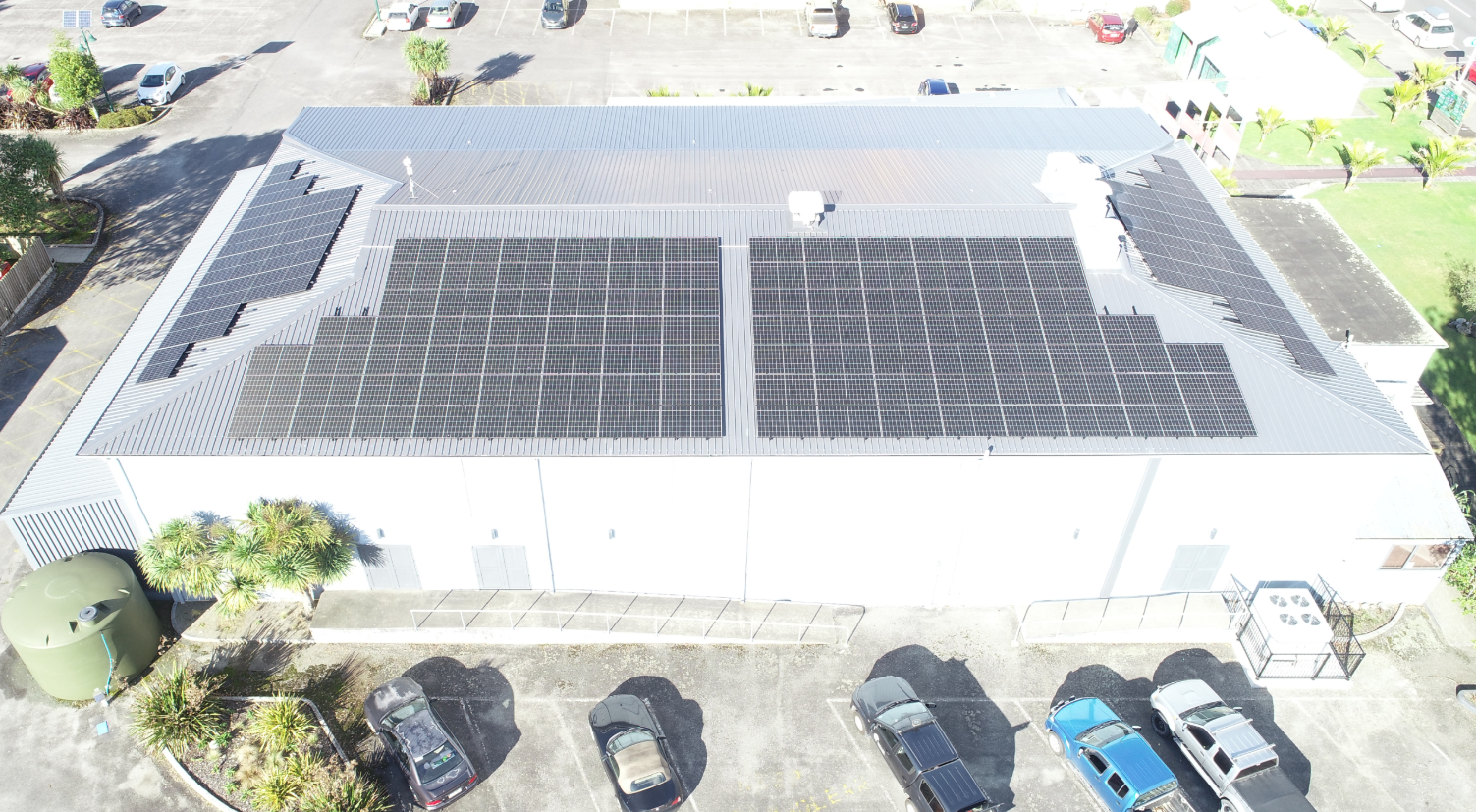 Solar panels on NBS Theatre roof