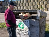 cardboard recycling at transfer station
