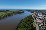 View of the Buller River looking out to sea