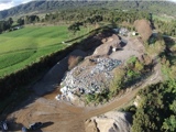 aerial shot of karamea landfill