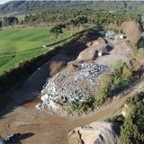 aerial shot of karamea landfill