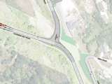 Plan of proposed road development - birds eye view